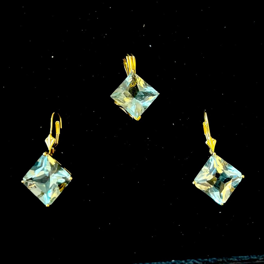 Prasiolite/14k pendant ONLY